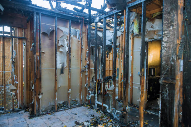 Professional Fire Damage Restoration technician working in Folsom, NJ